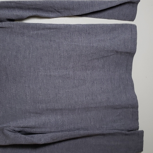 Brunella Gori gray sweater, lightweight extra fine merino wool scoop neck, large - Picture 4 of 7